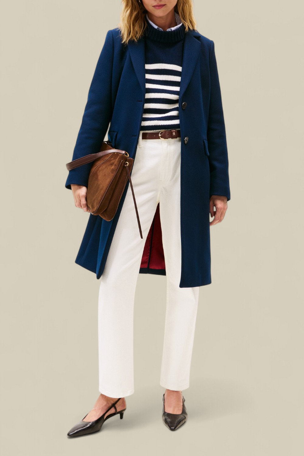 תמונת כל הלוק של מעיל עם צמר וקשמיר